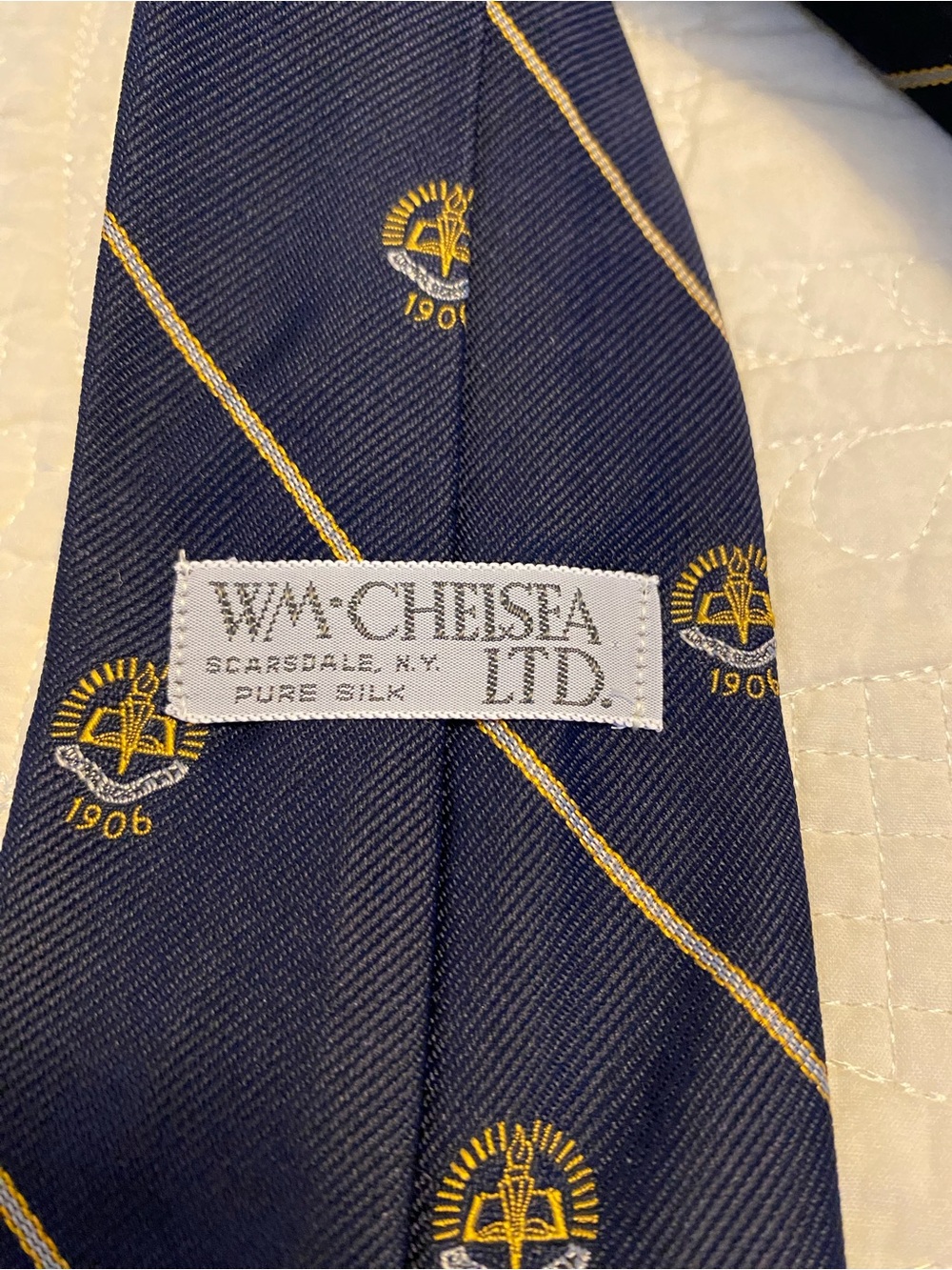 WM-CHELSEA LTD. Men's Navy and Gold Tie
Kinkaid School Houston Tx - Picture 4 of 9